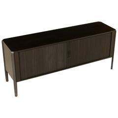 Sideboard with Sliding Doors Stained Rosewood Veneer Vintage, Italy, 1970s