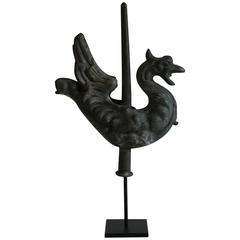 19th Century French Zinc Dragon Roof Finial