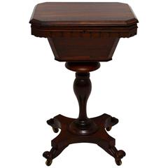 Antique William IV Rosewood Sewing Box Table