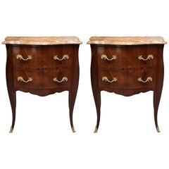 19th Century Pair of Louis XV Style Kingwood Commodes