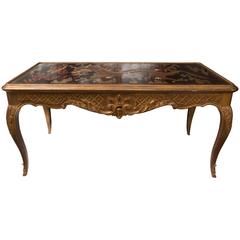 Giltwood and Lacquered Coffee Table