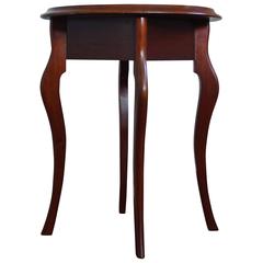 Antique Late 19th Century, Hand-Crafted Solid Mahogany End Table or Wine Table 10