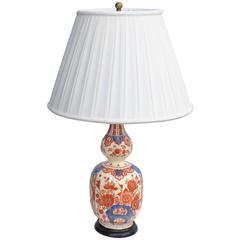 Delft Imari Style Double Gourd Lamp