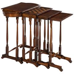Early 19th Century Regency Period Rosewood Quartetto Nest of Tables