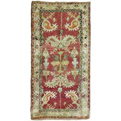 Vintage Turkish Oushak Small Runner