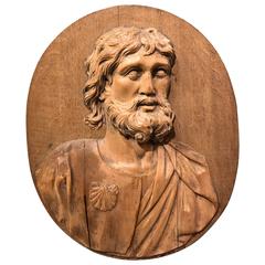 17th Century Carved Relief of Saint James, Lifesize 7