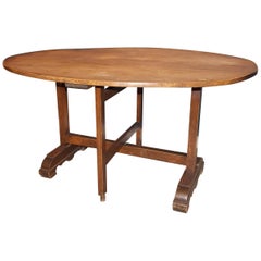 19th c. French Oval Wine Tasting Table