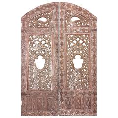 Pair of Carved Turkish Doors, 18th Century