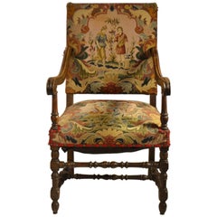 Louis XIII-Style Fruitwood Fauteuil