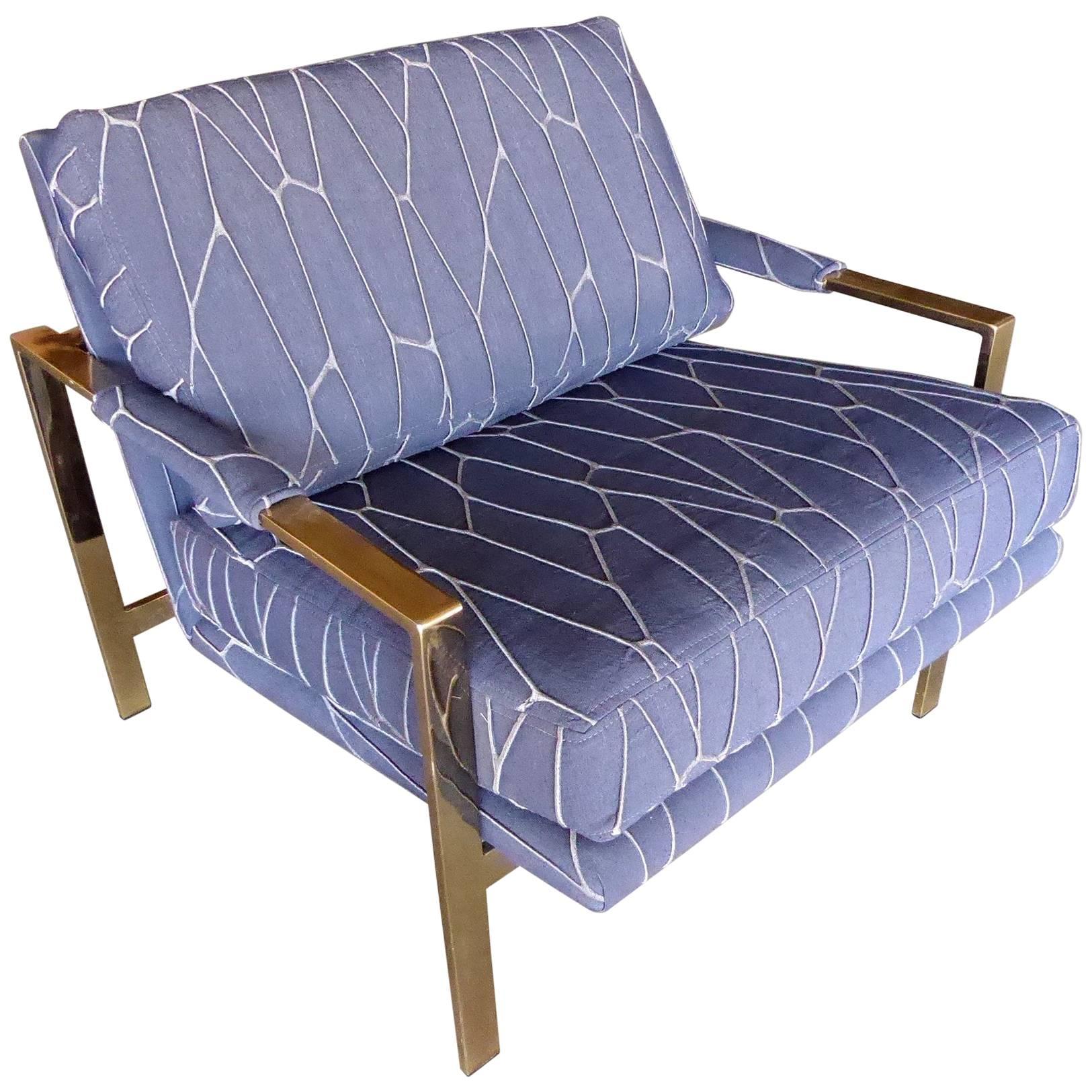 Brass Plated Lounge Chair in the Manner of Harvey Probber, circa 1970s For Sale
