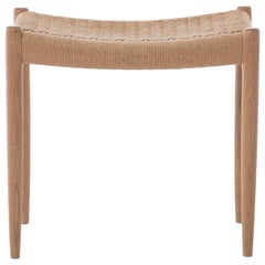 Danish Modern Moeller Stool with Danish Cord Seat