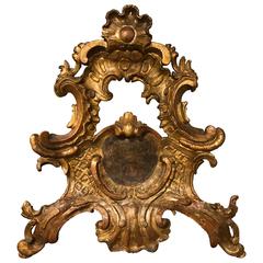 Italian Rococo Giltwood Crest, Large-Scale 7