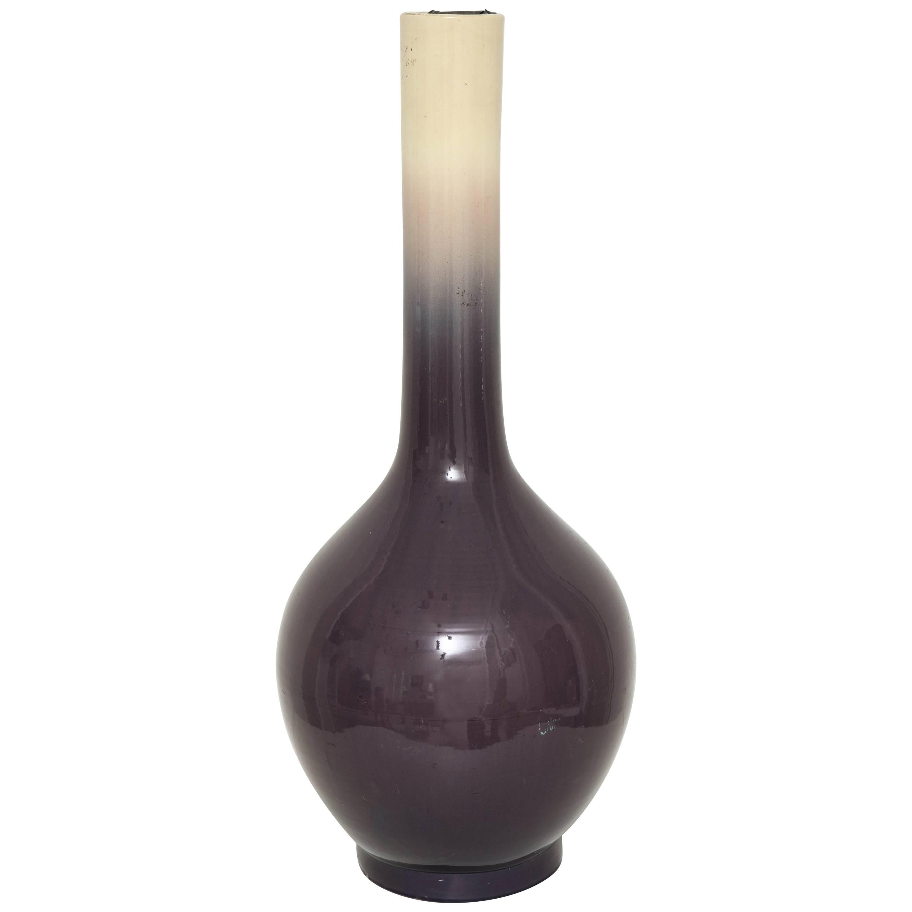 Massive Chinese Flambé Glazed Vase