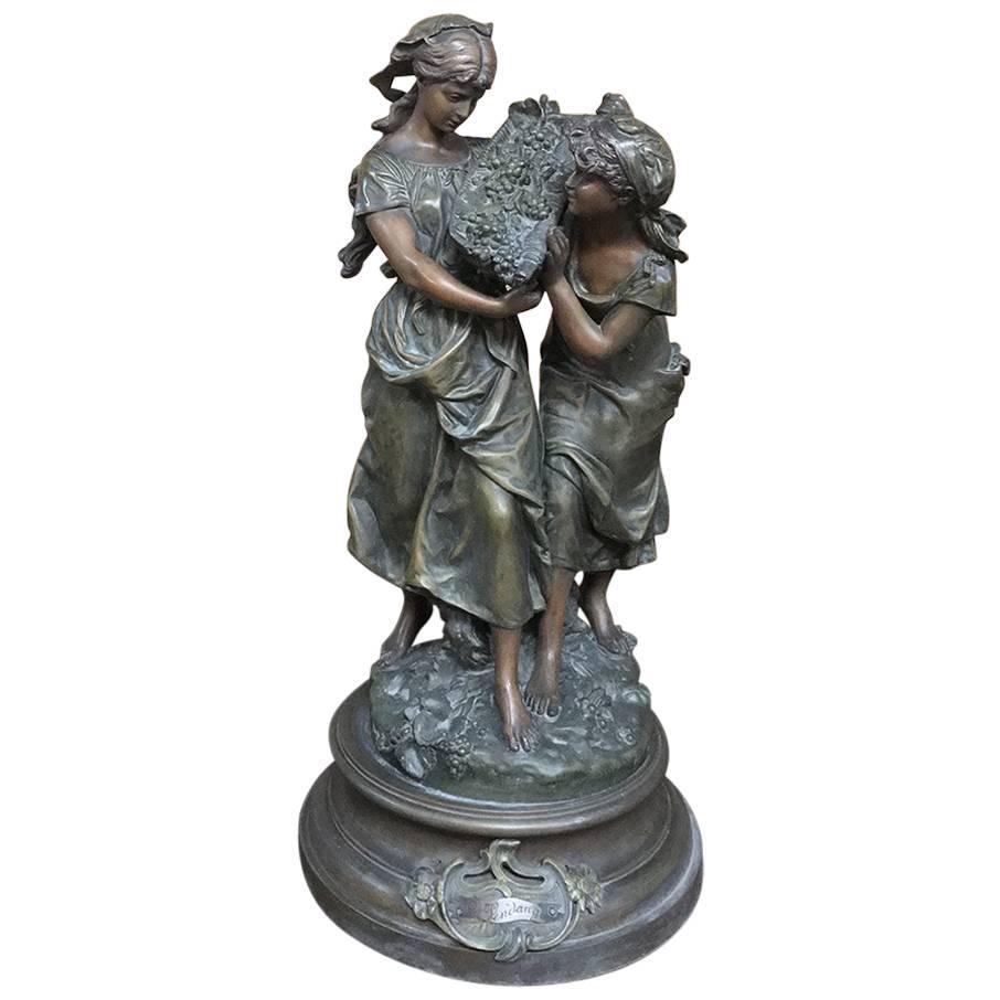 19th Century Statue by Hyppolite Moreau "Les Vendanges"