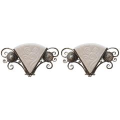 Pair of Art Nouveau Sconces
