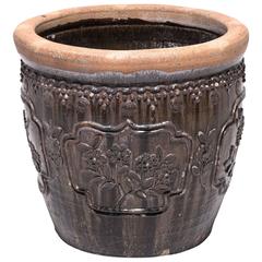 Chinese Glazed Relief Jar 3