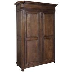 19th Century Country French Louis XVI Oak Armoire 19th Century Country French Louis XVI Oak Armoire