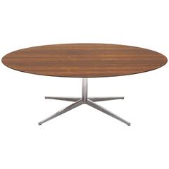 Florence Knoll Elliptical Rosewood Dining Table or Table Desk