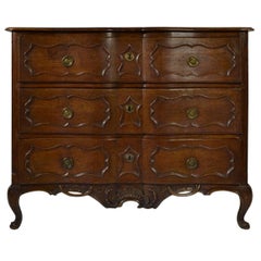 Used French Provincial Carved Oak Commode