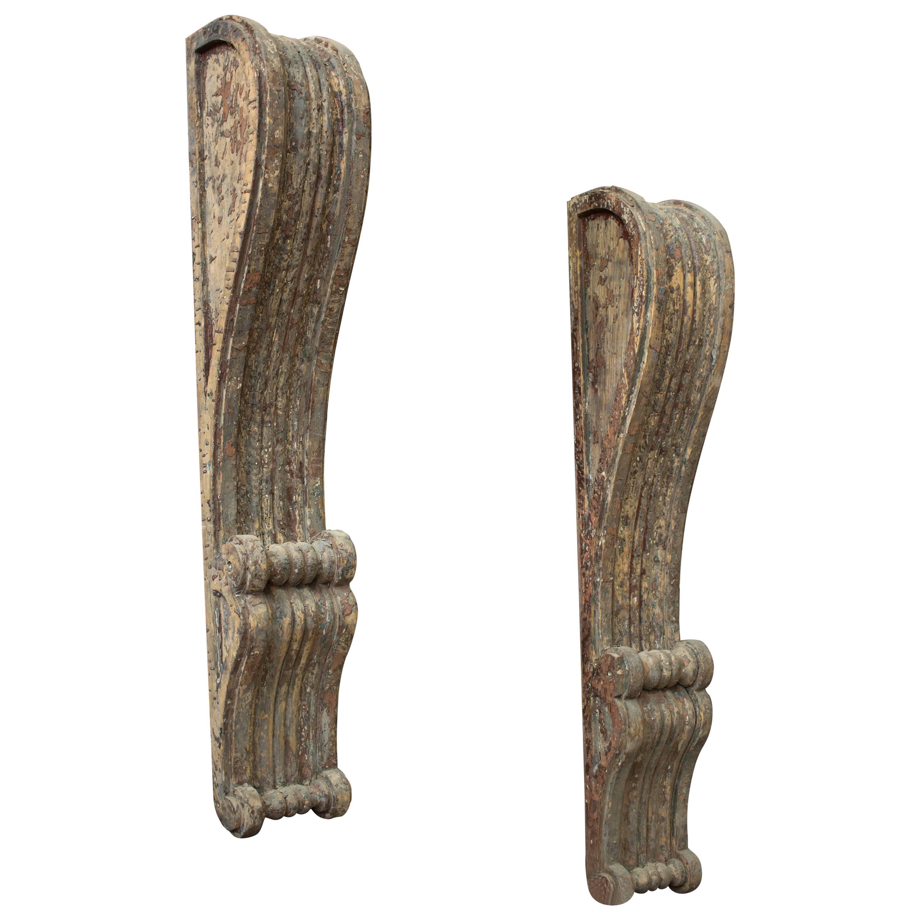 Pair of Georgian Wooden Brackets