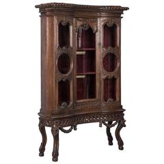 Antique 19th Century French Louis XV Style Glass Front China Cabinet 9