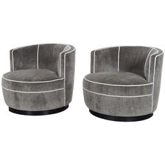 Vintage Swivel Lounge Chairs by Edward Wormley