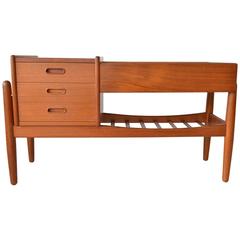 Teak Entry Cabinet and Planter by Arne Wahl Iversen, circa 1962