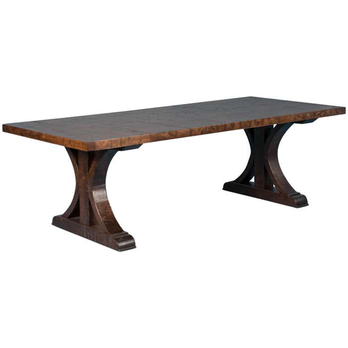 Maple Dining Table Made from Reclaimed Box Car Flooring at 1stDibs ...