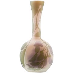 Emile Galle Cameo Glass Vases, circa 1900, Nancy, France