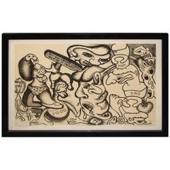 Peter Saul Lithograph Numbered 1/10 and Signed 8