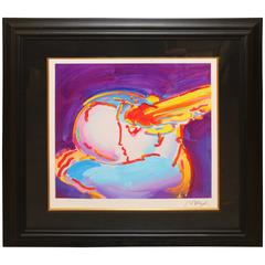 Peter Max Serigraph "I Love the World Ver XVIII" Signed and Nicely Framed