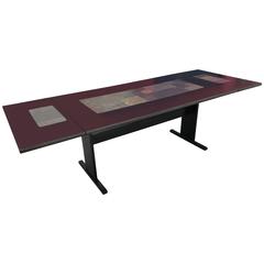 Chic Ebonized Slate Tile Topped Danish Dining Table 8