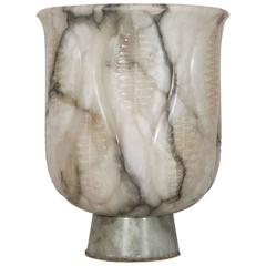 Vintage Large Alabaster Vase, Italy, circa 1940
