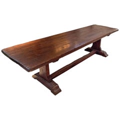 Rare and Early 19th Century Rough Oak Monastery Table