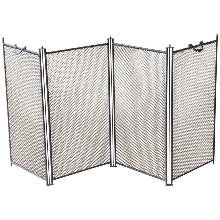 Large Medium High French Iron Fireplace Screen Handmade New 38