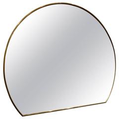 Mid-20th Century Gio Ponti Style Brass Mirror Mid-20th Century Gio Ponti Style Brass Mirror