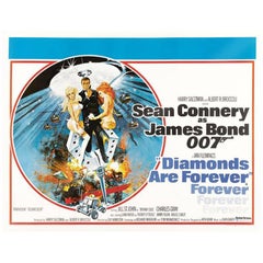 Vintage "Diamonds Are Forever" Film Poster, 1971