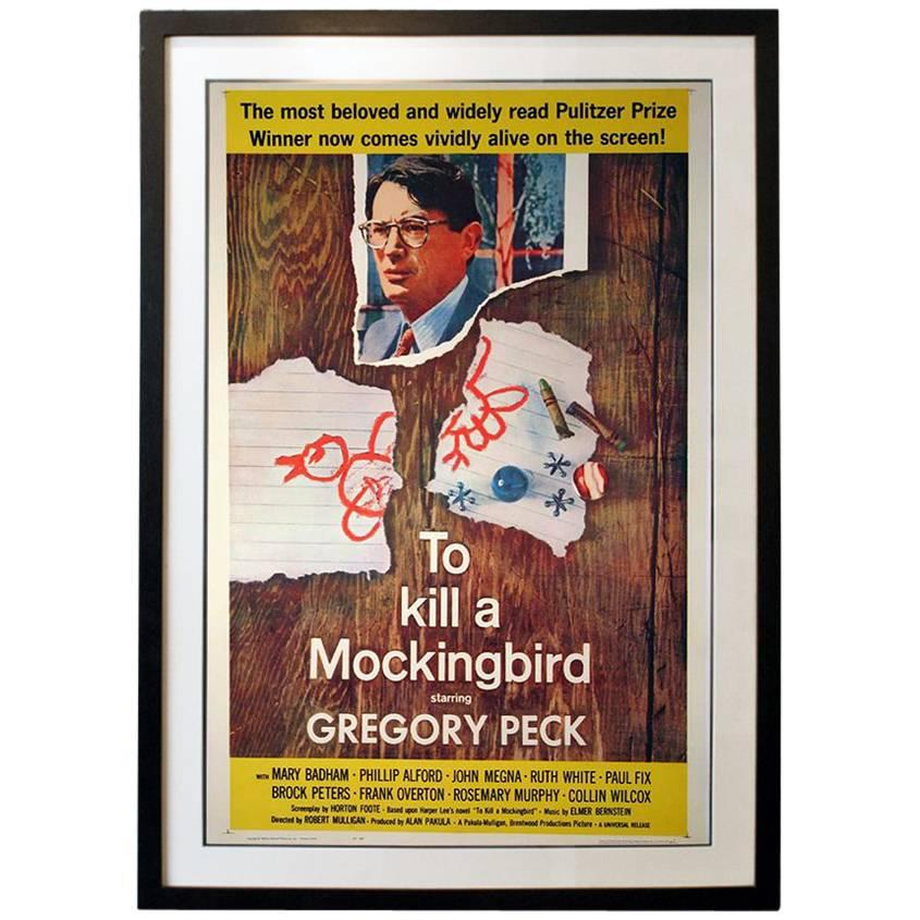 "To Kill A Mockingbird" Film Poster, 1962 For Sale