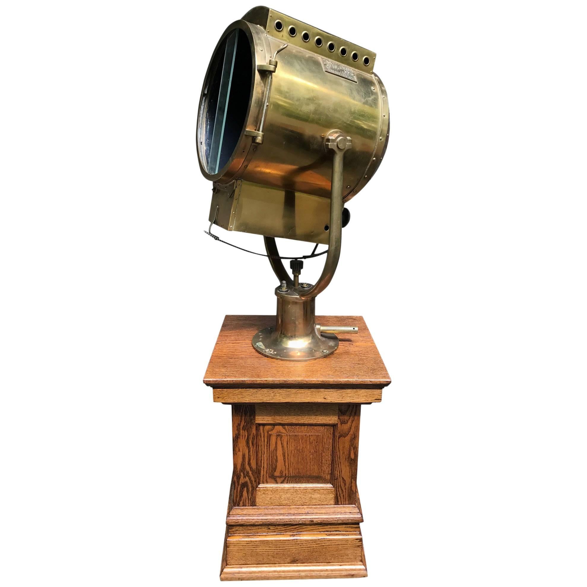 Massive WWII Searchlight by Carlisle & Finch For Sale