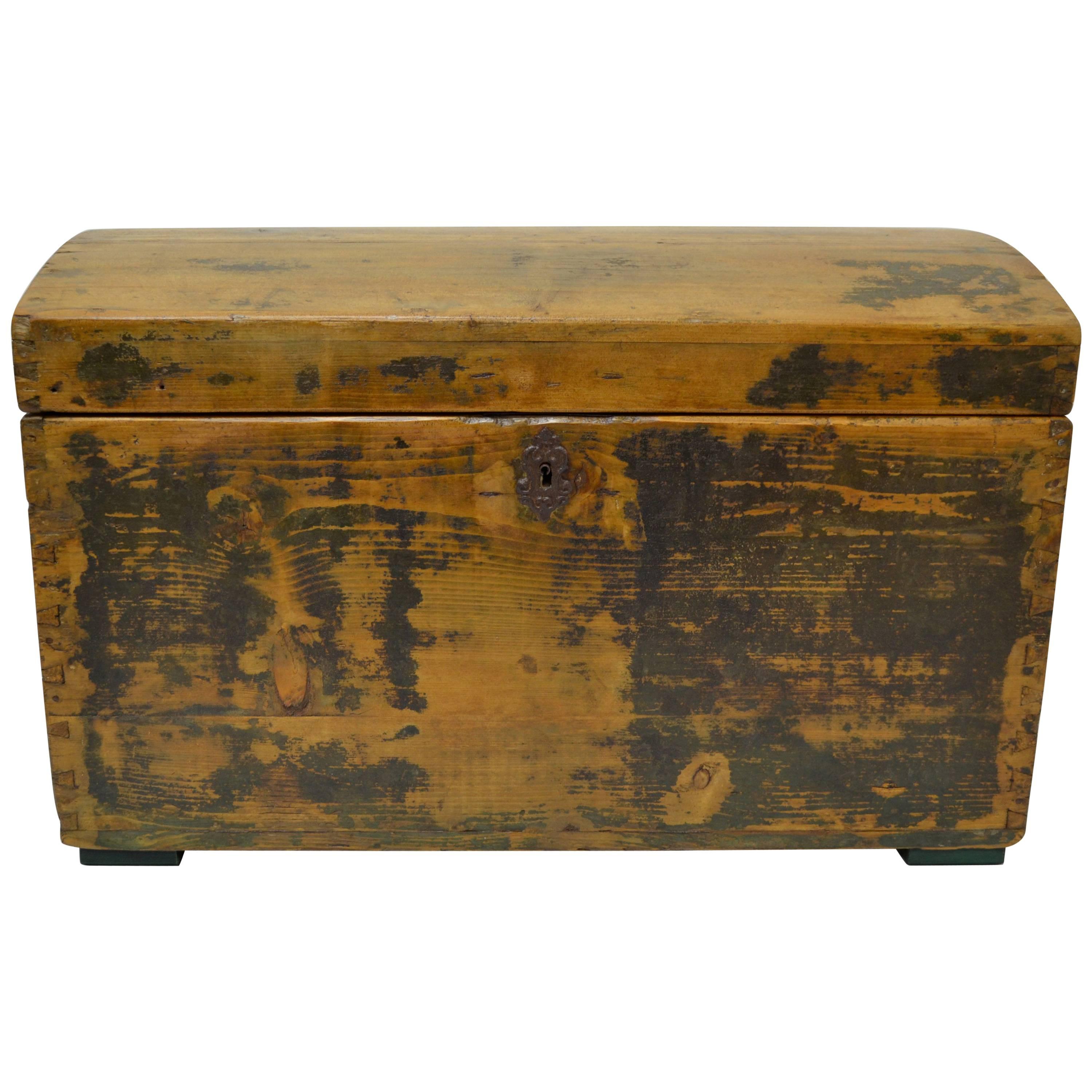 Pine Painted Dome-Top Trunk