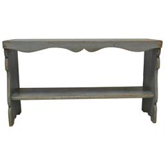Antique Pine Painted Water Bench