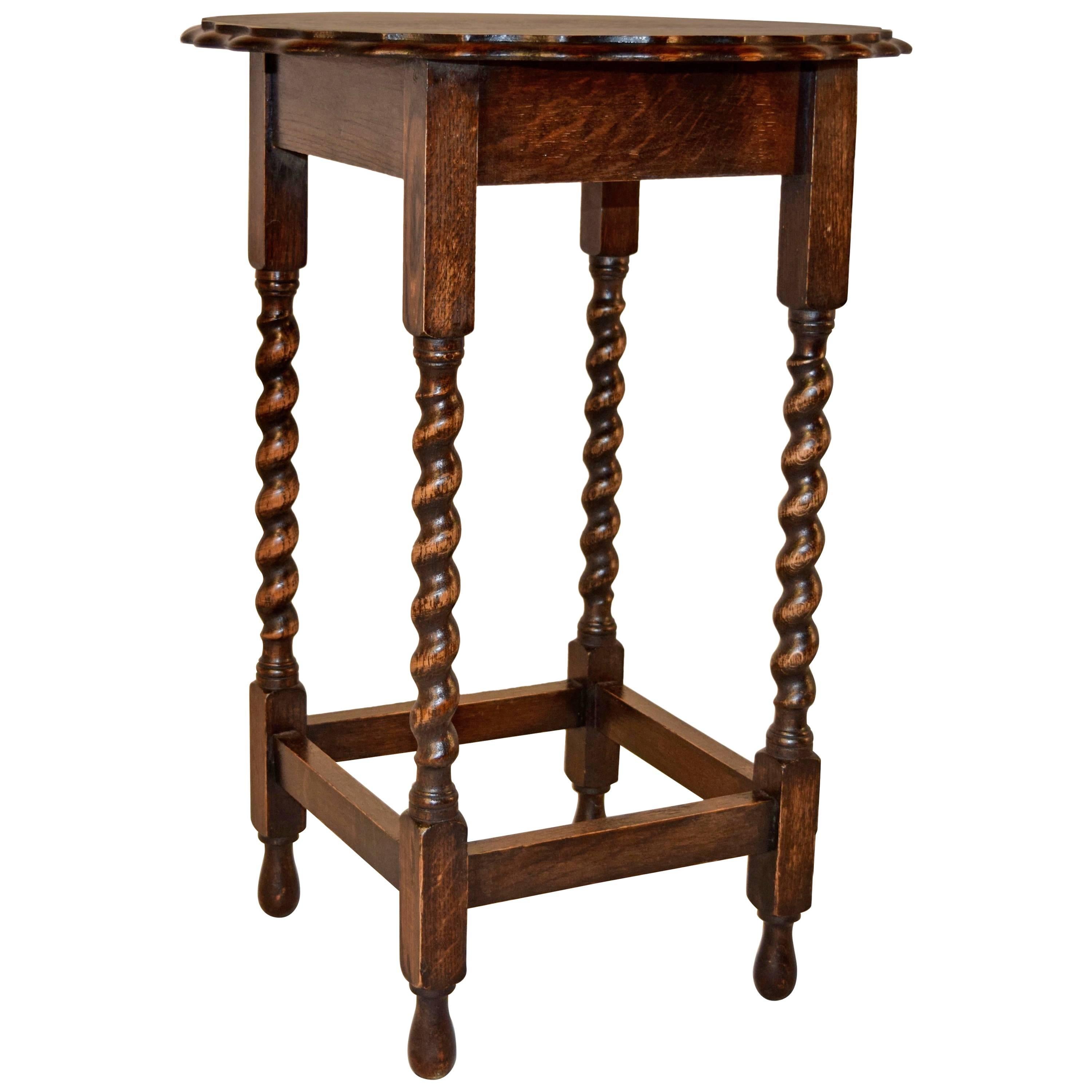 Round Barley Twist Side Table, circa 1900