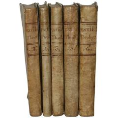 Nice Collection of 18th Century Weathered Italian Vellum Books