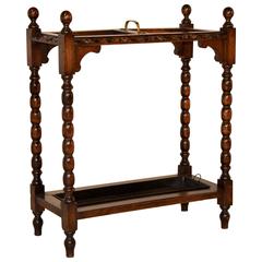 19th Century English Oak Umbrella Stand