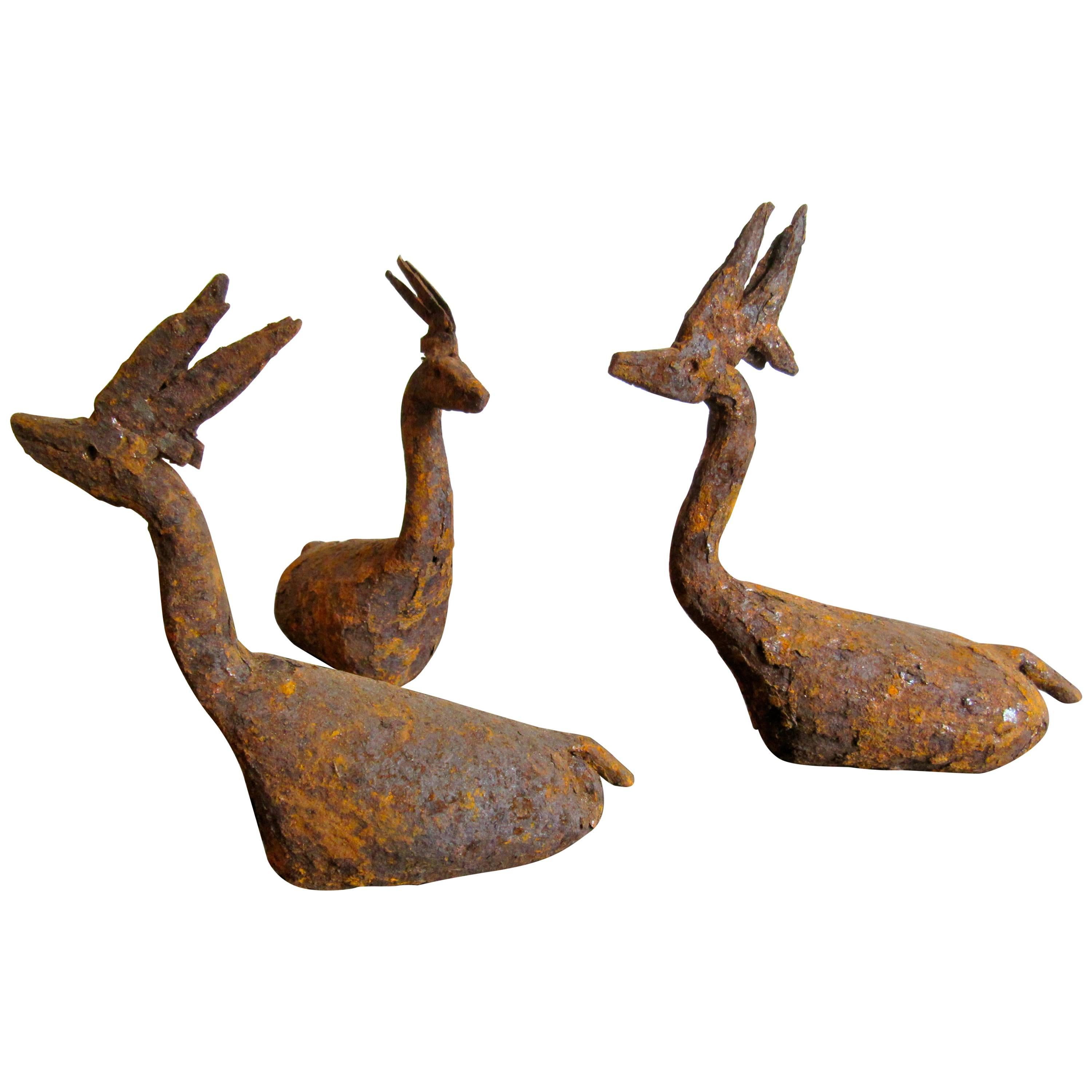Collection of Small Iron Sculptures For Sale
