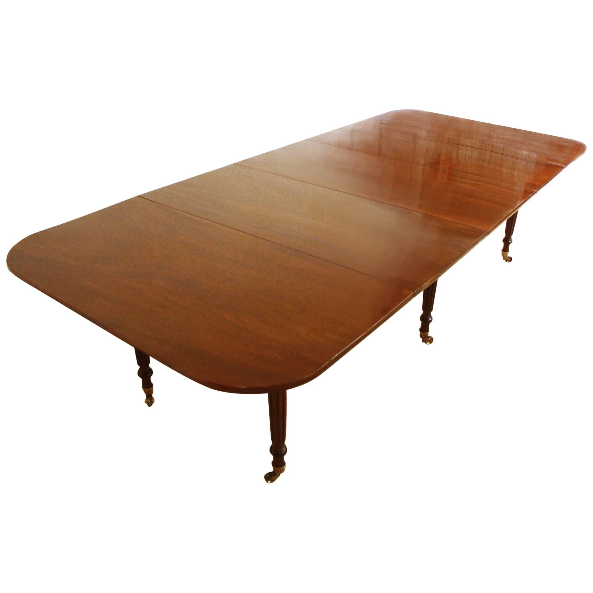 English Regency Dining Table in the Manner of Gillows