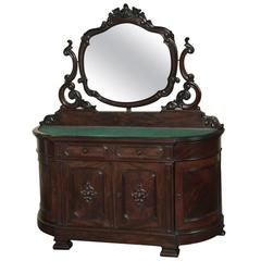 Napoleon III French Solid Mahogany Dresser, Vanity, circa 1850