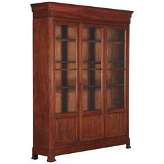 Louis Philippe Period Walnut Three-Door Bookcase, 1830s 5