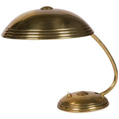 Brass Dome Desk Lamp by Helo, German, 1950s