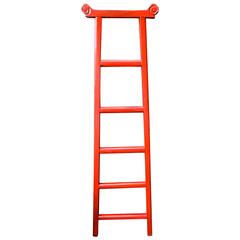 Chinese Red Lacquer Ladder